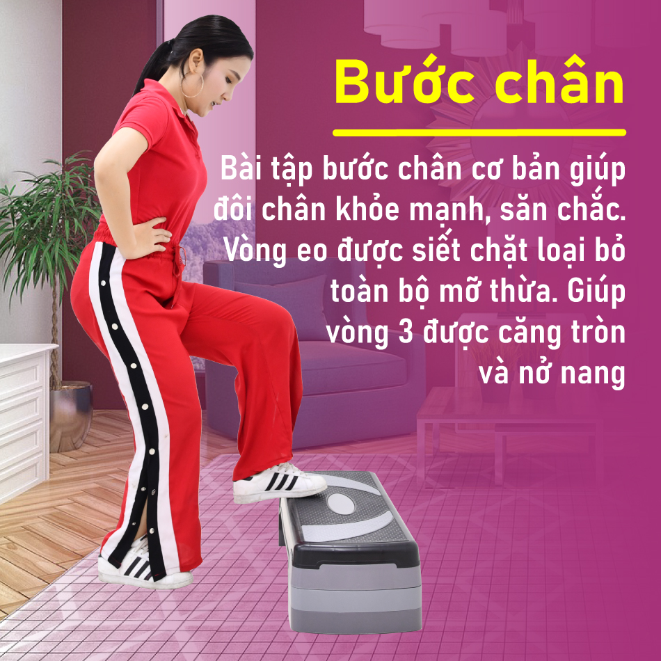 GYM Bục dậm nhảy AEROBIC STEP giảm cân hiệu quả Size: 68cm mới 2022