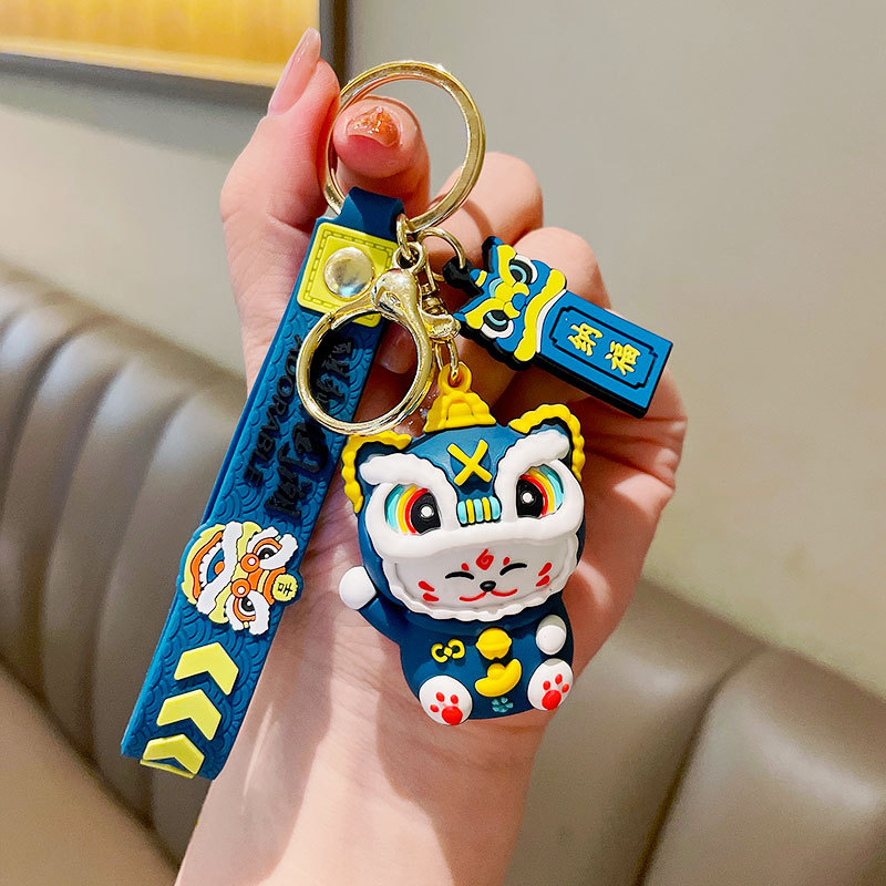 Móc khóa mèo may mắn con lân mèo thần tài cao cấp đẹp cute hình thú dễ thương phụ kiện túi xách MK15 - Rockcow