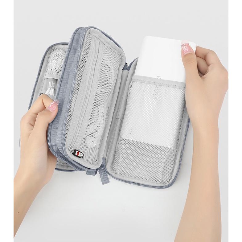 Túi đựng phụ kiện dây sắc, cáp sạc cho laptop, macbook, ipad, điện thoại BUBM nhỏ gọn.
