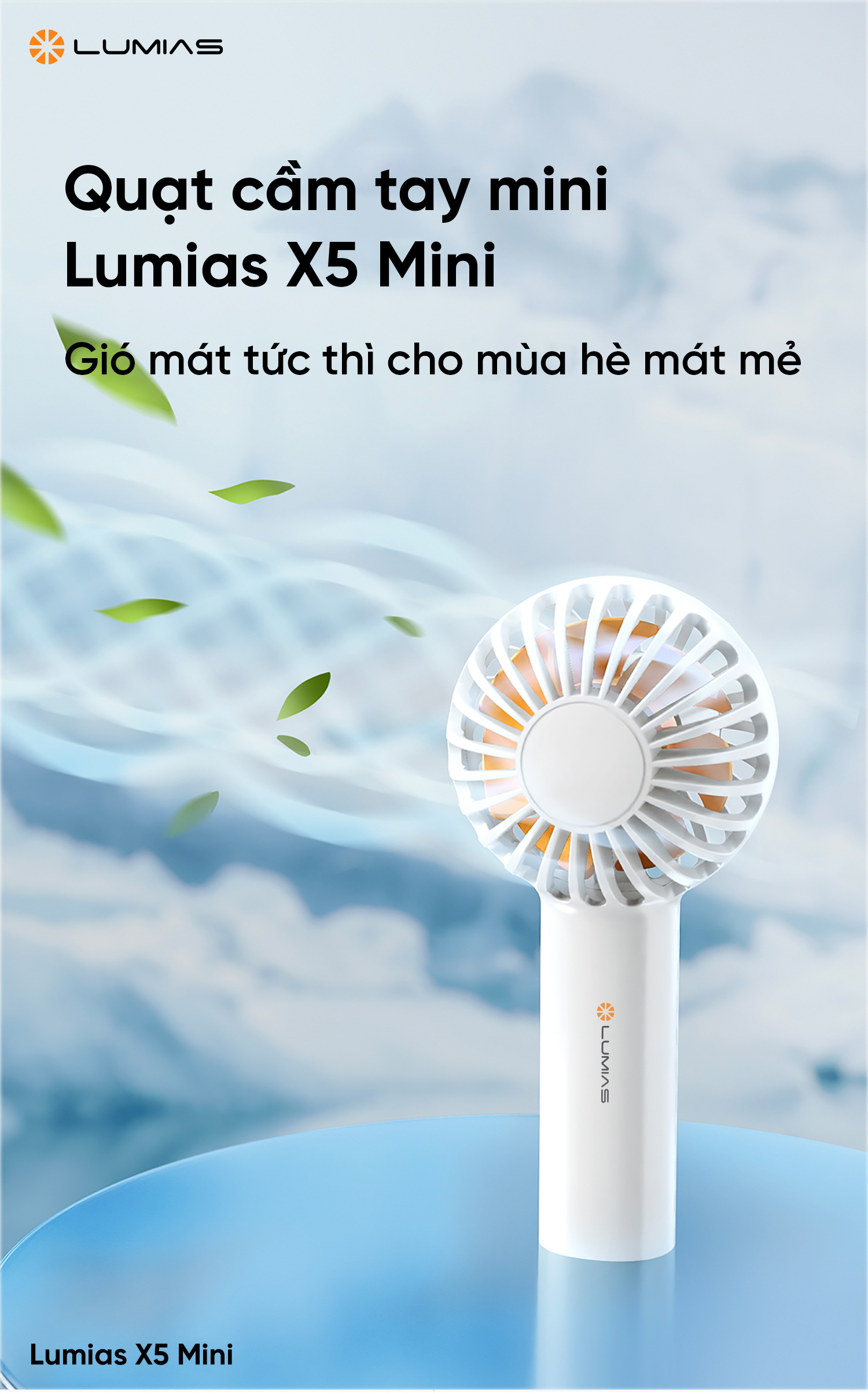 Quạt cầm tay Lumias X5 mini Hàng chính hãng