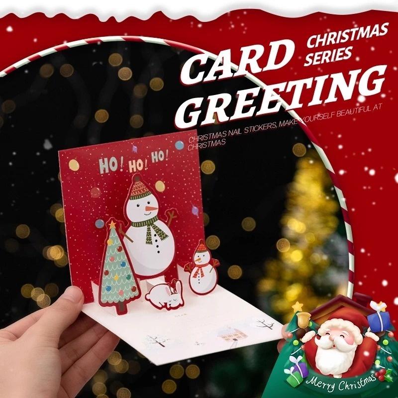 Thiệp giáng sinh 3D hình ông già Noel