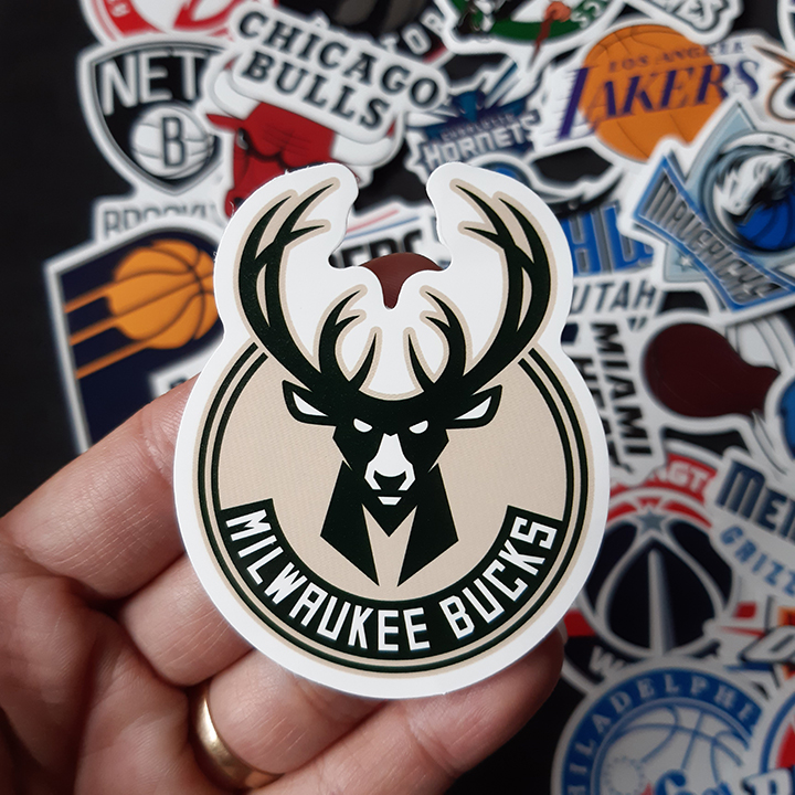 Bộ Sticker dán cao cấp chủ đề NBA - Dùng dán Xe, dán mũ bảo hiểm, dán Laptop...