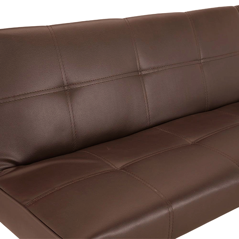 Ghế sofa giường đa năng DAY DREAM khung gỗ, đệm bọc da PVC cao cấp màu nâu, tựa lưng ngả 3 cấp độ | Index Living Mall -  Phân phối độc quyền tại Việt Nam