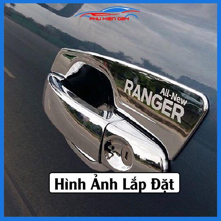 Ốp tay hõm Ranger 2016-2017-2018-2019-2020-2021 vân carbon/mạ crom/nhựa đen chống trầy bảo vệ cửa xe ô tô
