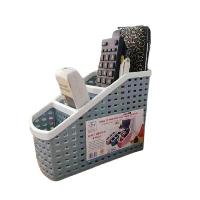 Kệ đựng bút- đựng đồ đa năng 4 ngăn Việt Nhật cao cấp dáng cao tiện dụng