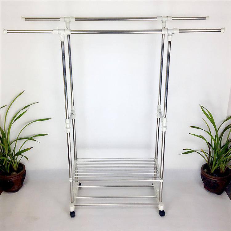 Giá treo quần áo Inox 2 tầng chắc chắn