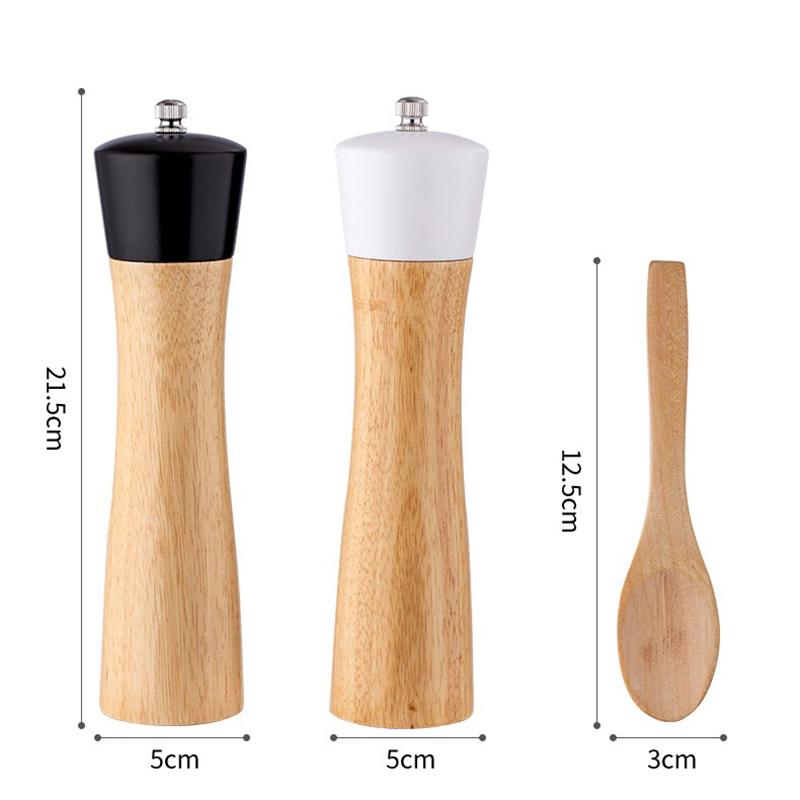 Muối Và Tiêu Cối Xay Bằng Hồ Tiêu Lắc Điều Chỉnh Gốm Máy Xay Thìa Phụ Kiện Nhà Bếp Muối Và Tiêu Bộ Máy Mài