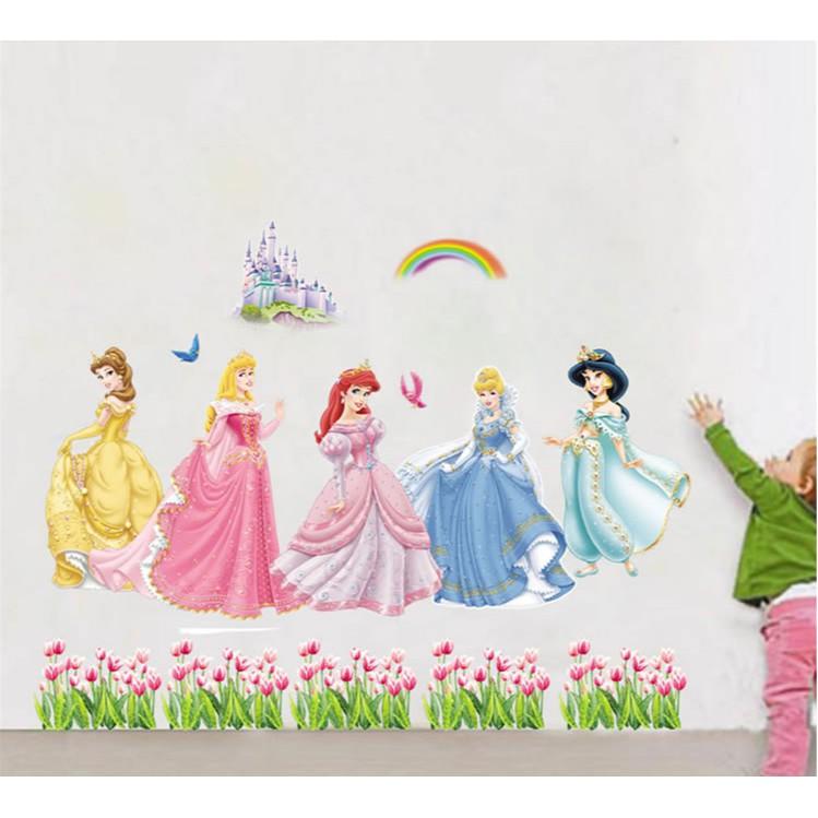 Decal trang trí dán tường hình công chúa cho bé ABC1018