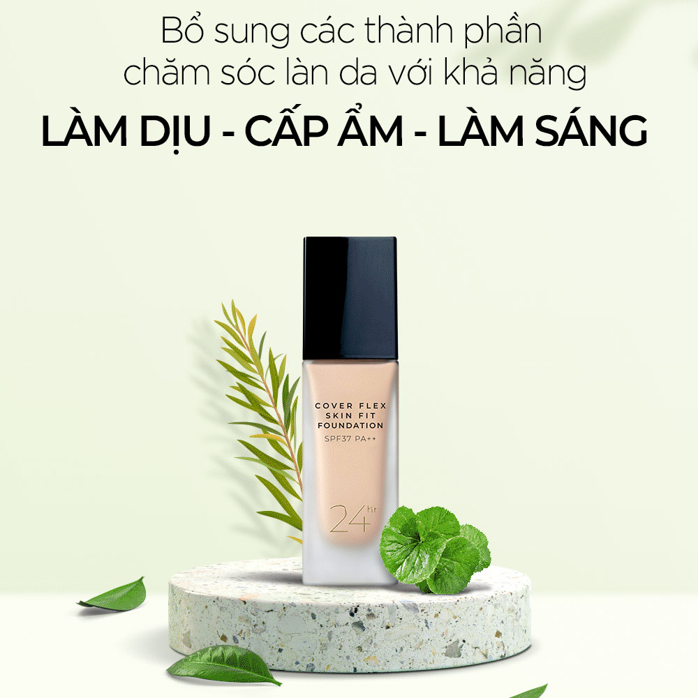 Kem Nền Che Khuyết Điểm BOM Cover Flex Skin Fit 30ml