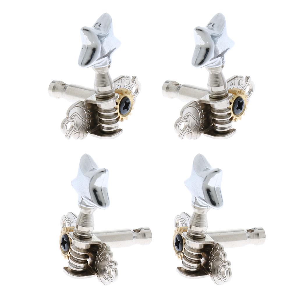 Sunnimix 4X Đàn Guitar Máy Đầu Núm, Chrome Kín Bánh Răng Chỉnh Âm, Dây Đàn Guitar Chỉnh Chốt, liên Kết Bộ Máy Cho Đàn Uk