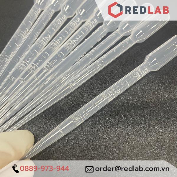 Pipet pasteur nhựa 3ml Biologix - Mỹ, ống hút nhỏ giọt / có chia vạch, hộp 500 ống