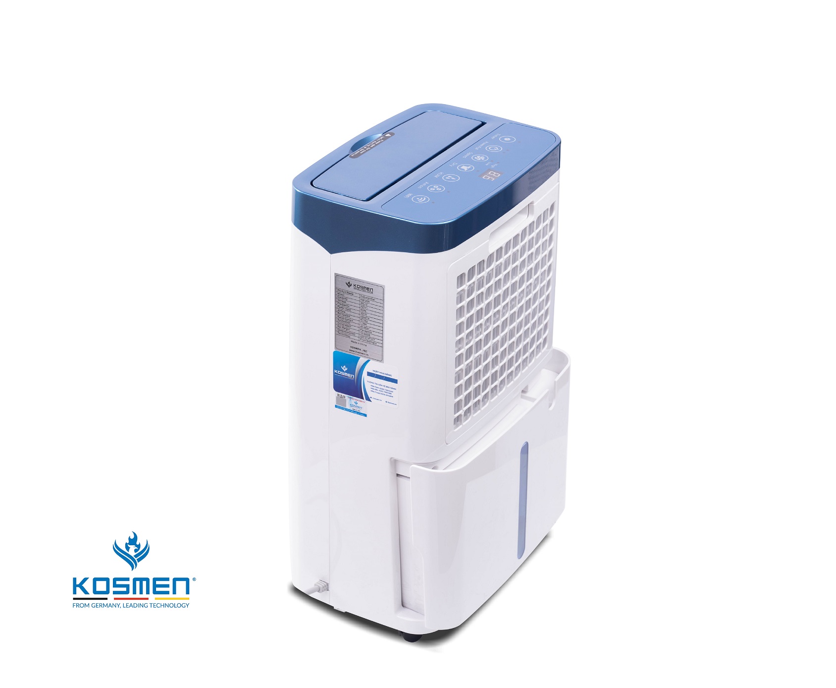 Máy Hút Ẩm Dân Dụng Kosmen KM-20N - Thích Hợp Không Gian 80m2 - Hàng Chính Hãng Bảo Hành 24 Tháng