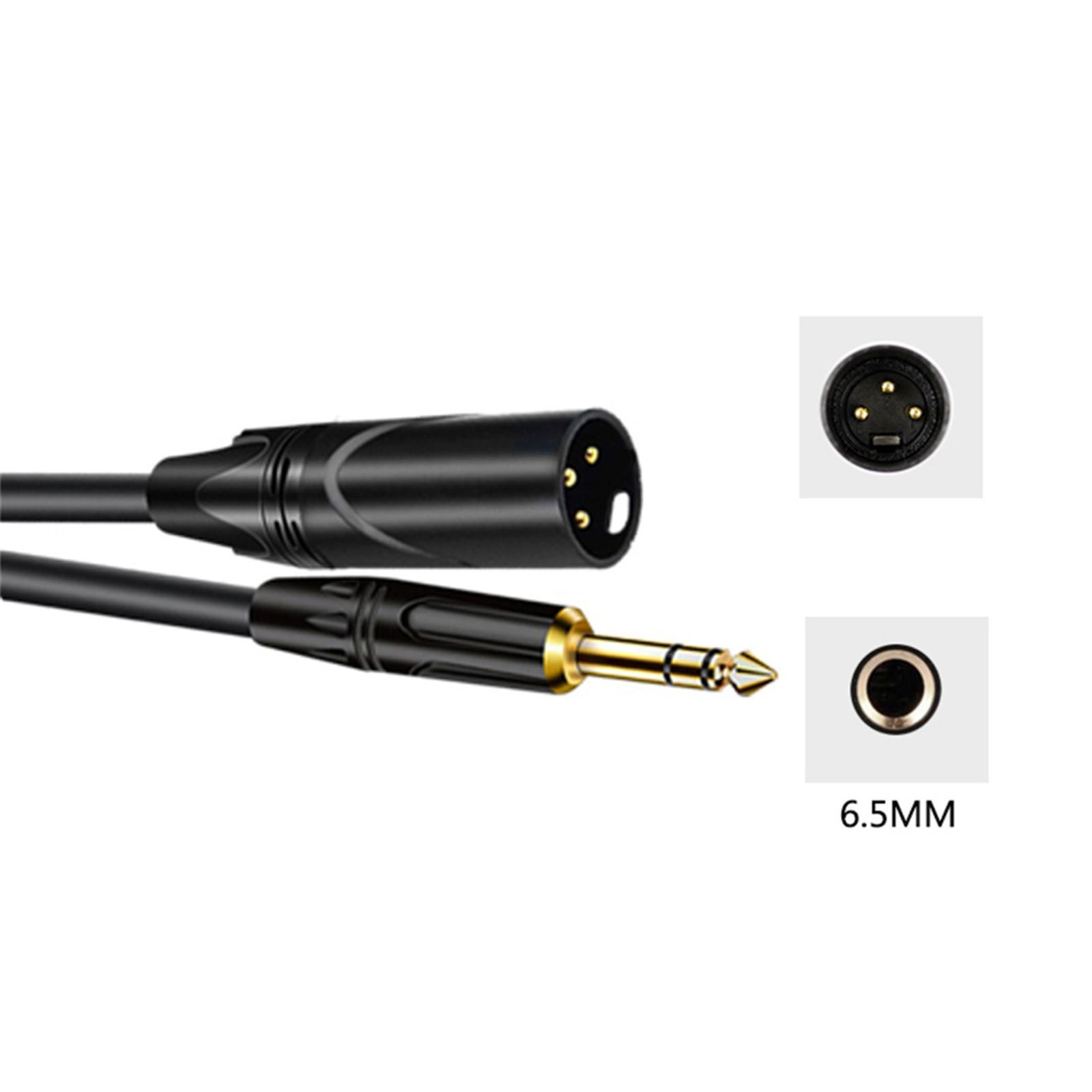6.5mm Male to XLR Male Stereo Audio Cable for Audio Stereo System Multimedia