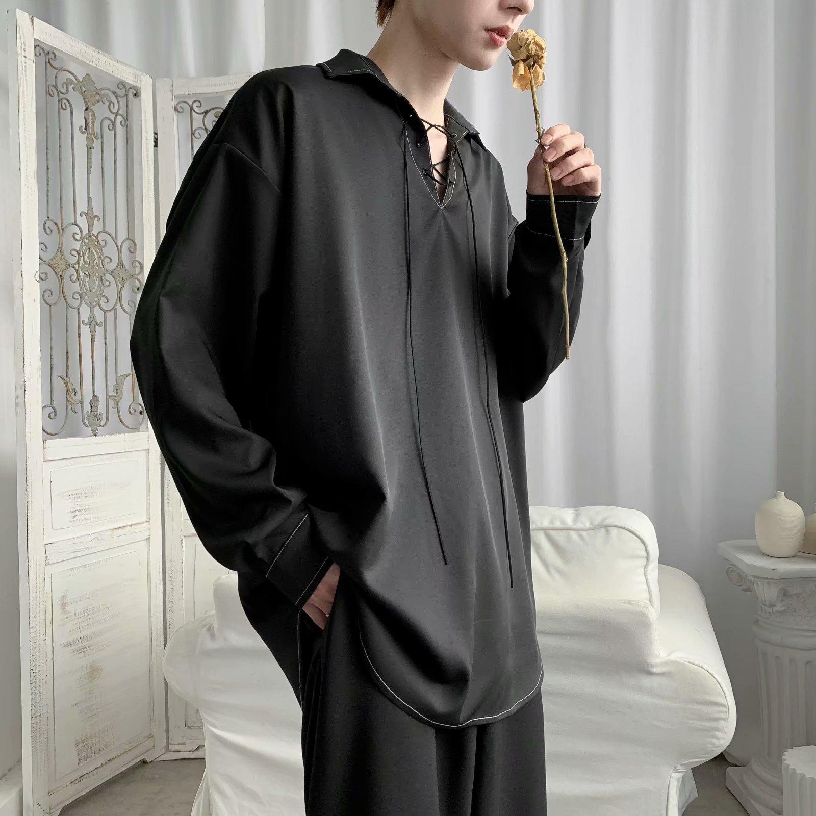 Áo Sơ Mi Tay Dài Cổ Bẻ Thời Trang Hàn Quốc M-3Xl Cho Nam