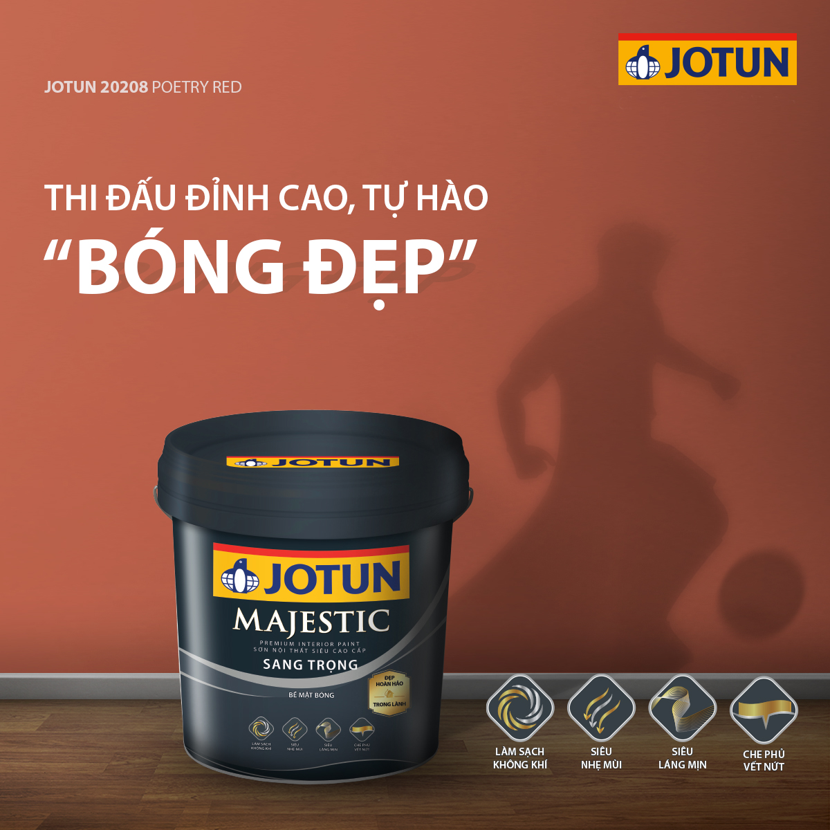 Sơn Nội Thất Cao Cấp - Jotun Majestic Bóng Sang Trọng  (MÀU TRẮNG)