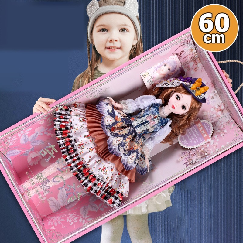 Búp bê barbie elsa 60cm SUMI có khớp cao cấp, đồ chơi búp bê công chúa cho bé gái