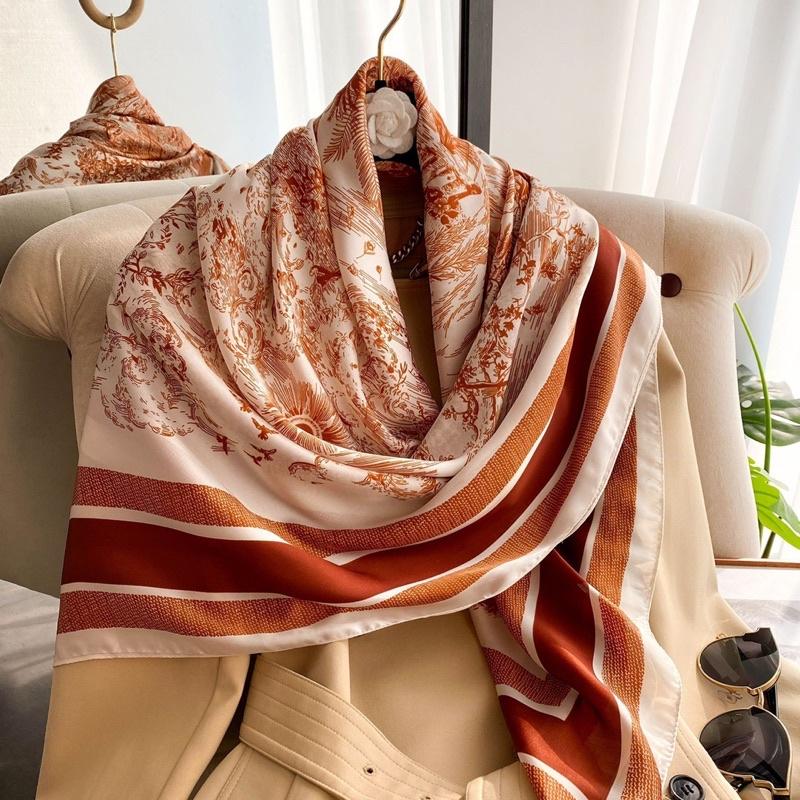 Khăn choàng cổ đa năng che nắng thanh lịch cao cấp size 108x108cm