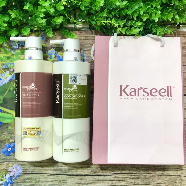 Bộ gội xả Karseell Maca siêu mềm mượt 800 ml