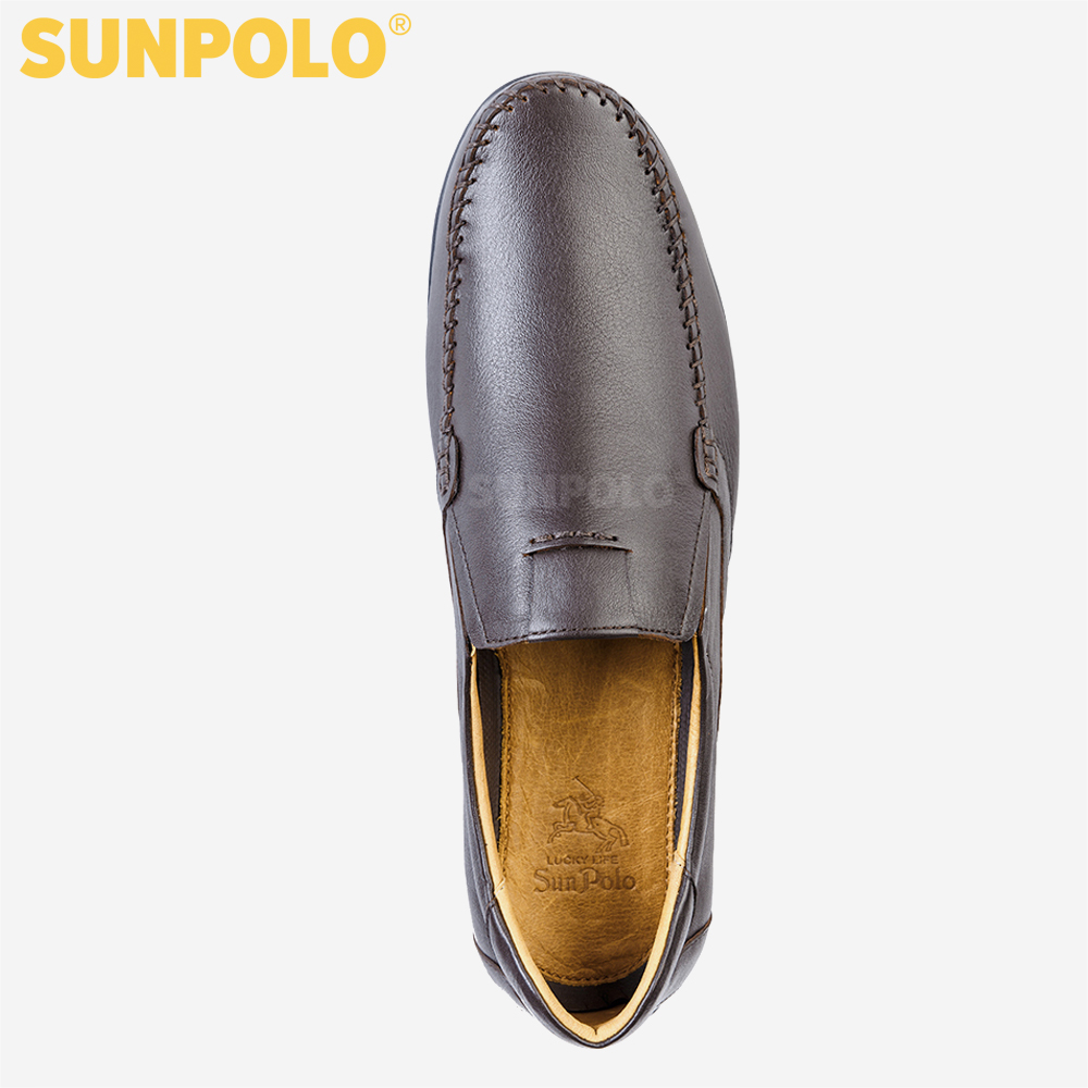 Giày Lười Nam Da Bò SUNPOLO SUKT2582N