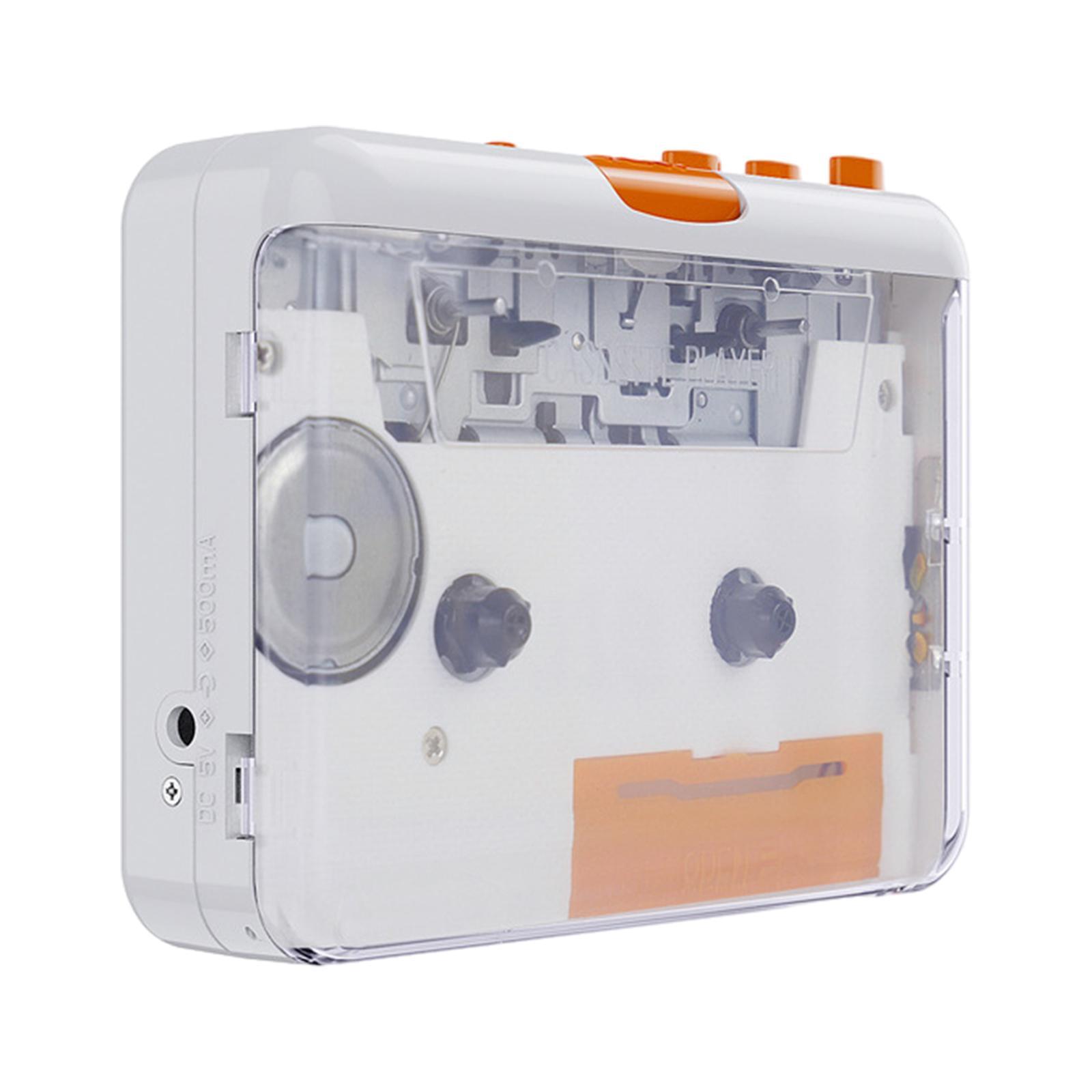 USB Cassette Tape to MP3 Converter, Cassette Player, Portable with USB Cable Convert Walkman for Laptop Vacation, Personal Computers for