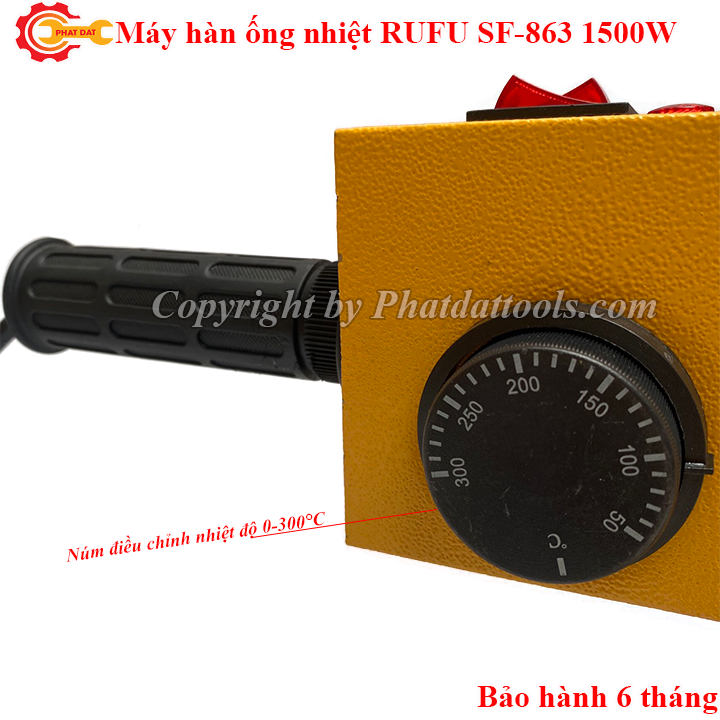 Máy hàn ống nhiệt cỡ lớn RUFU SF863-Công suất 1500W-Đầy đủ phụ kiện-Bảo hành 6 tháng