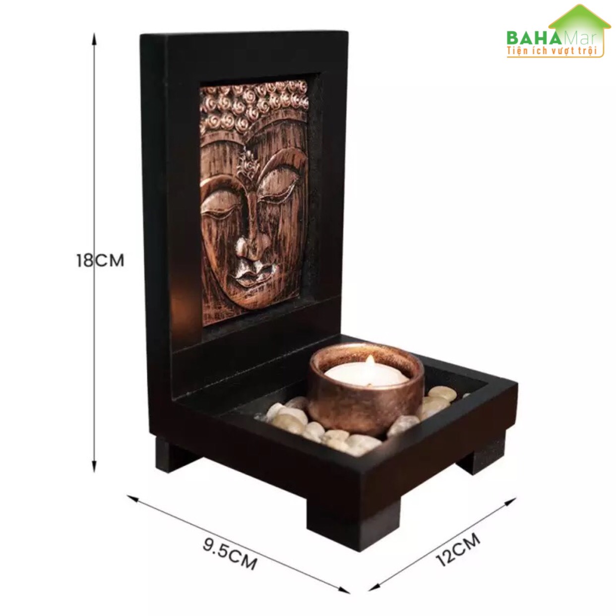 DECOR TRANG TRÍ HÌNH MẶT PHẬT ĐỐT NẾN PHONG CÁCH THIỀN "BAHAMAR" Mang lại một không gian Thiền thanh thoát trang trí vào không gian và tạo ra một yên tĩnh,