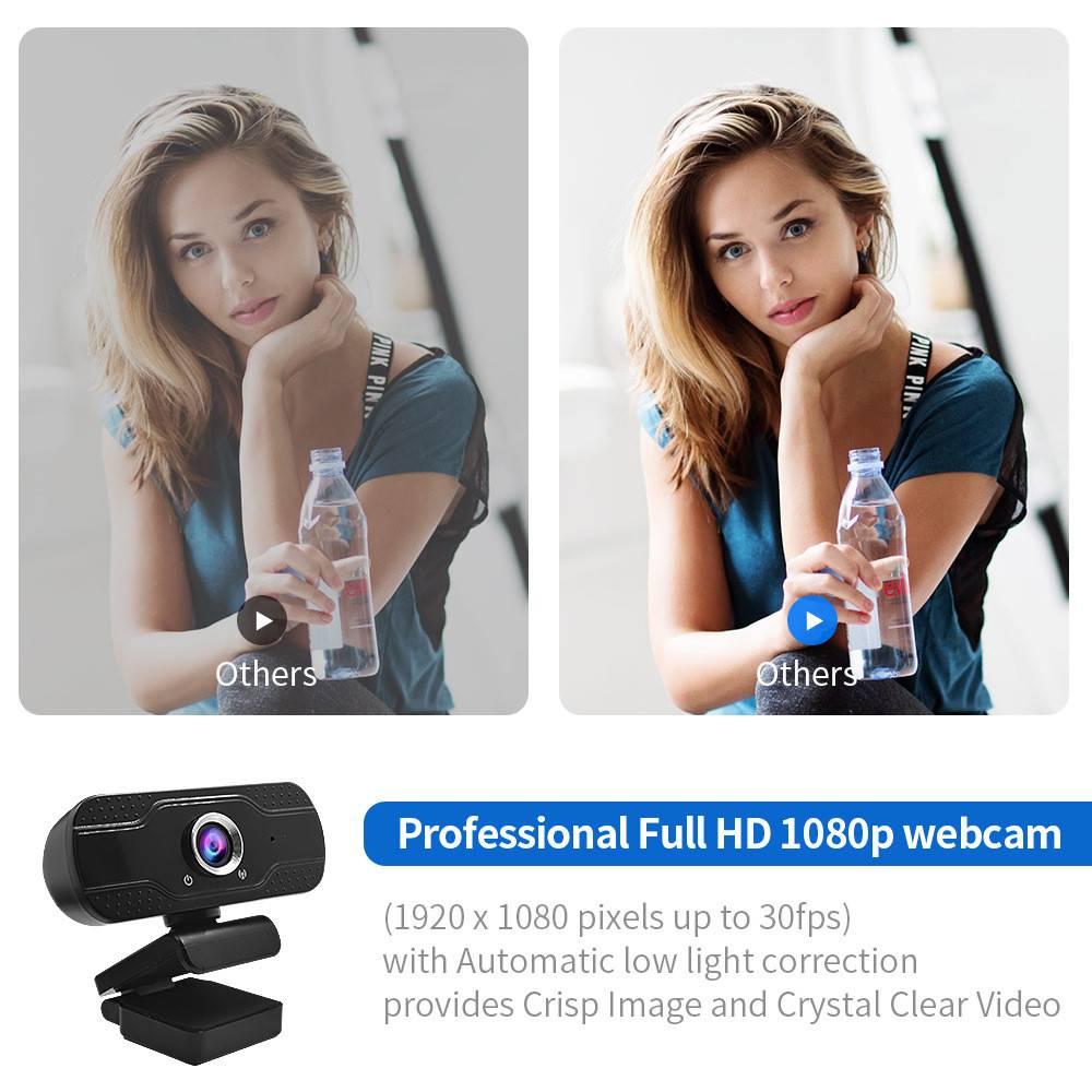 Webcam Hd 1080p Kèm Mic Cho Máy Tính Để Bàn