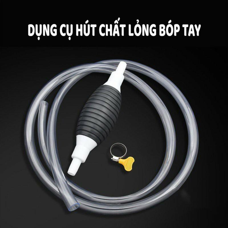 Dụng cụ hút xăng thủ công kiểu mới, ống hút xăng dầu chất lỏng đa năng bóp tay tự động