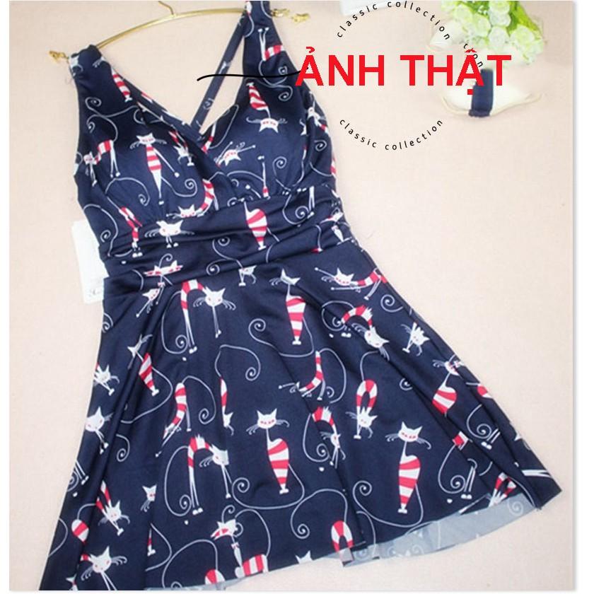 Đồ Bơi Nữ Kín Đáo Giấu Bụng  Bikini Dạng Váy