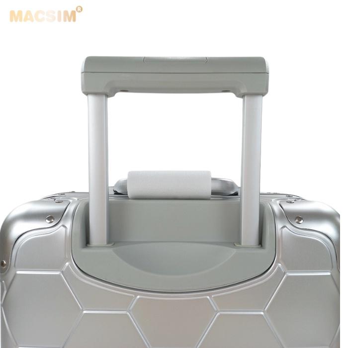 Vali hợp kim nhôm nguyên khối MS1317 Macsim cao cấp màu bạc cỡ 20inches