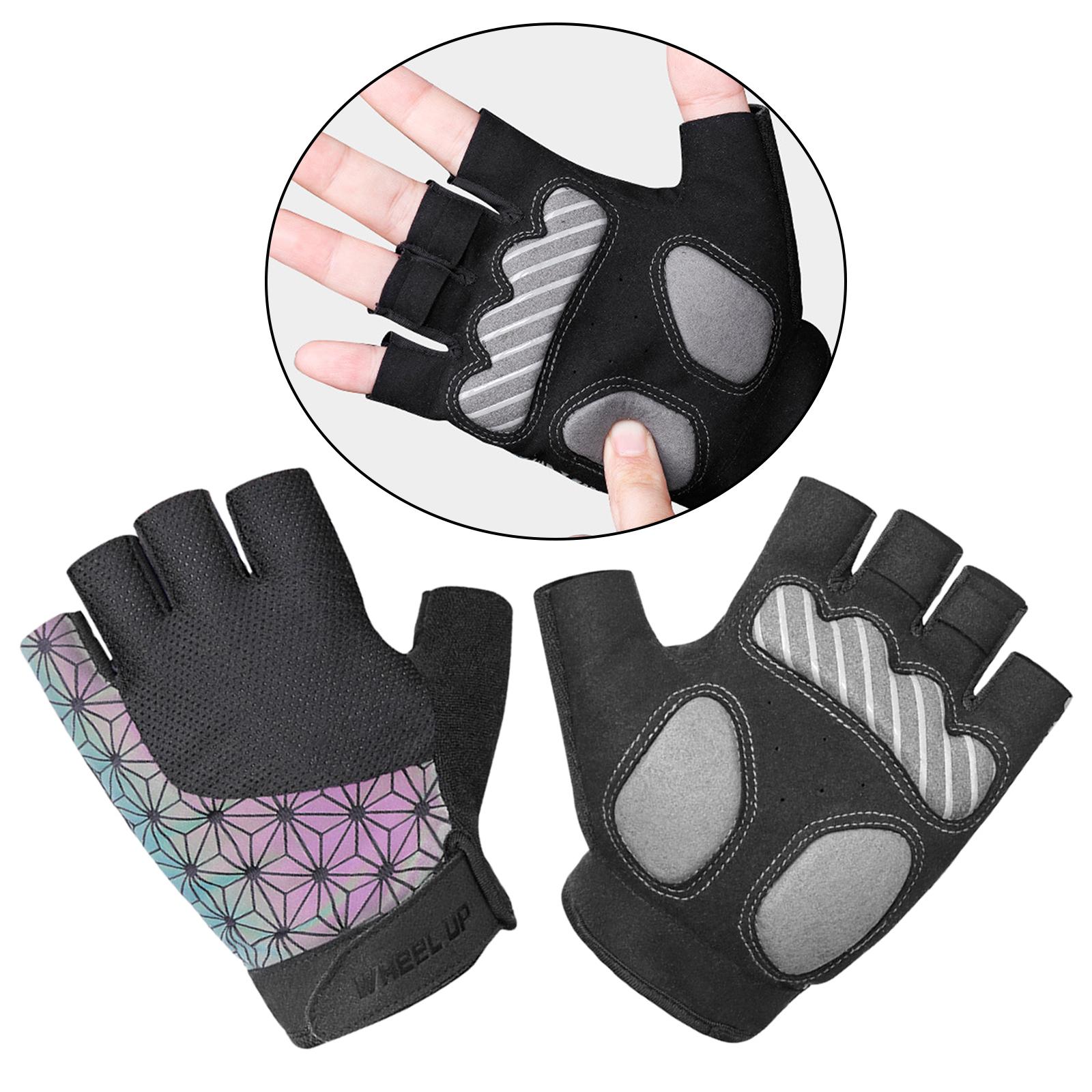 Sports Cycling Bike Gloves Padded Half Finger Bicycle Gloves Shock-Absorbing Anti-Slip Breathable MTB Road Biking Gloves for Men/Women