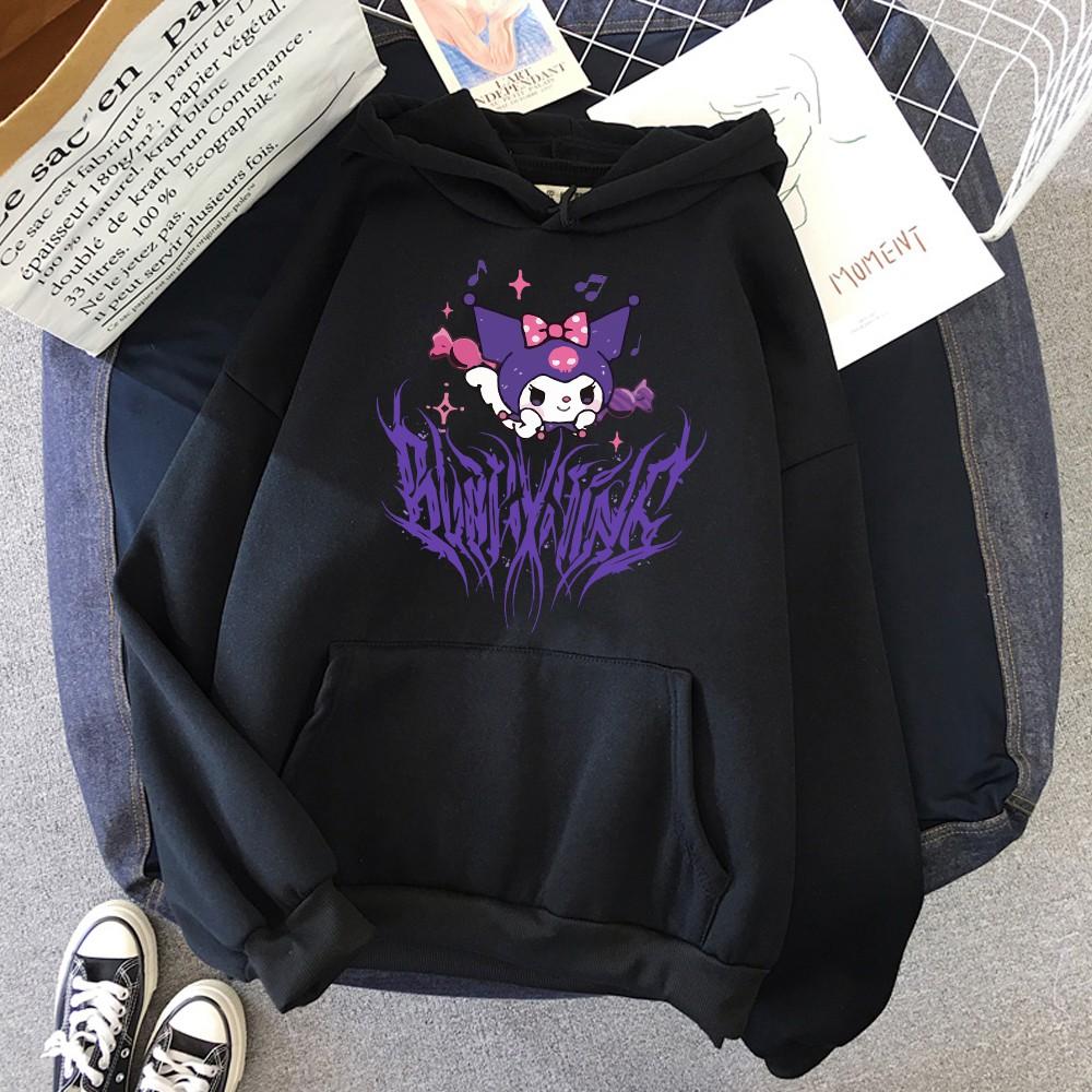 Áo Cartoon cute funny print Kuromi hoodie Hello Kitty hoodie unisex siêu hot