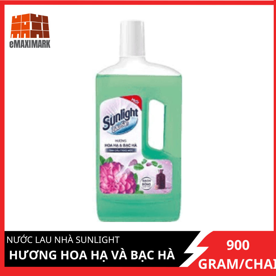 Nước Lau Sàn Sunlight Hương Hoa Hạ & Bạc Hà Tinh Dầu Thảo Mộc 900g