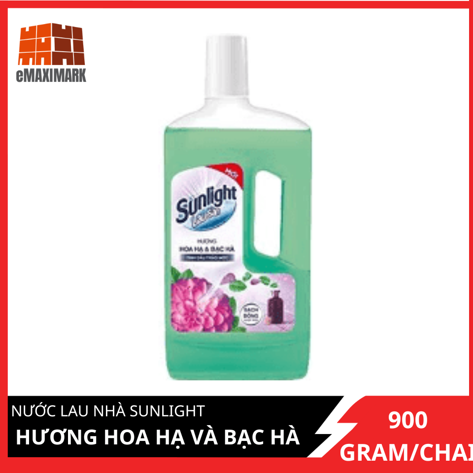 Nước Lau Sàn Sunlight Hương Hoa Hạ &amp; Bạc Hà Tinh Dầu Thảo Mộc 900g