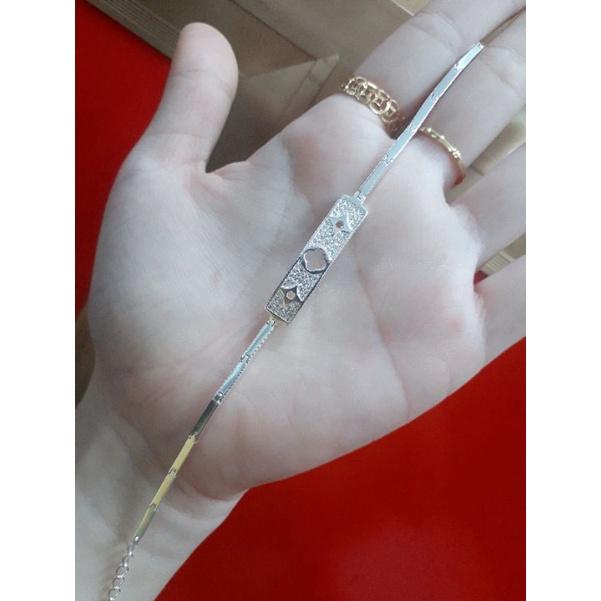 Lắc tay bạc đính đá YN JEWELRY