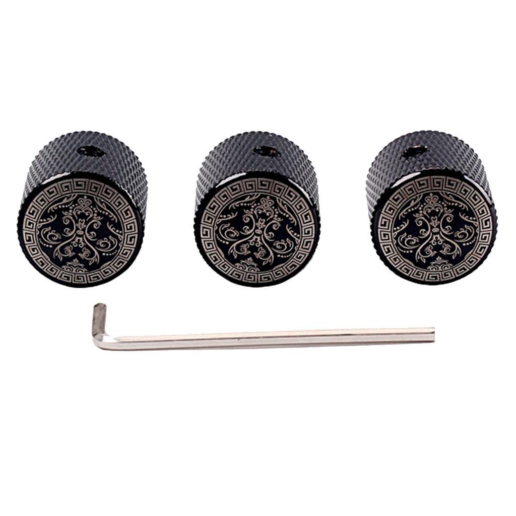 3 x Dome Metal Control knobs for TL ST Electric Guitar Parts Accessories