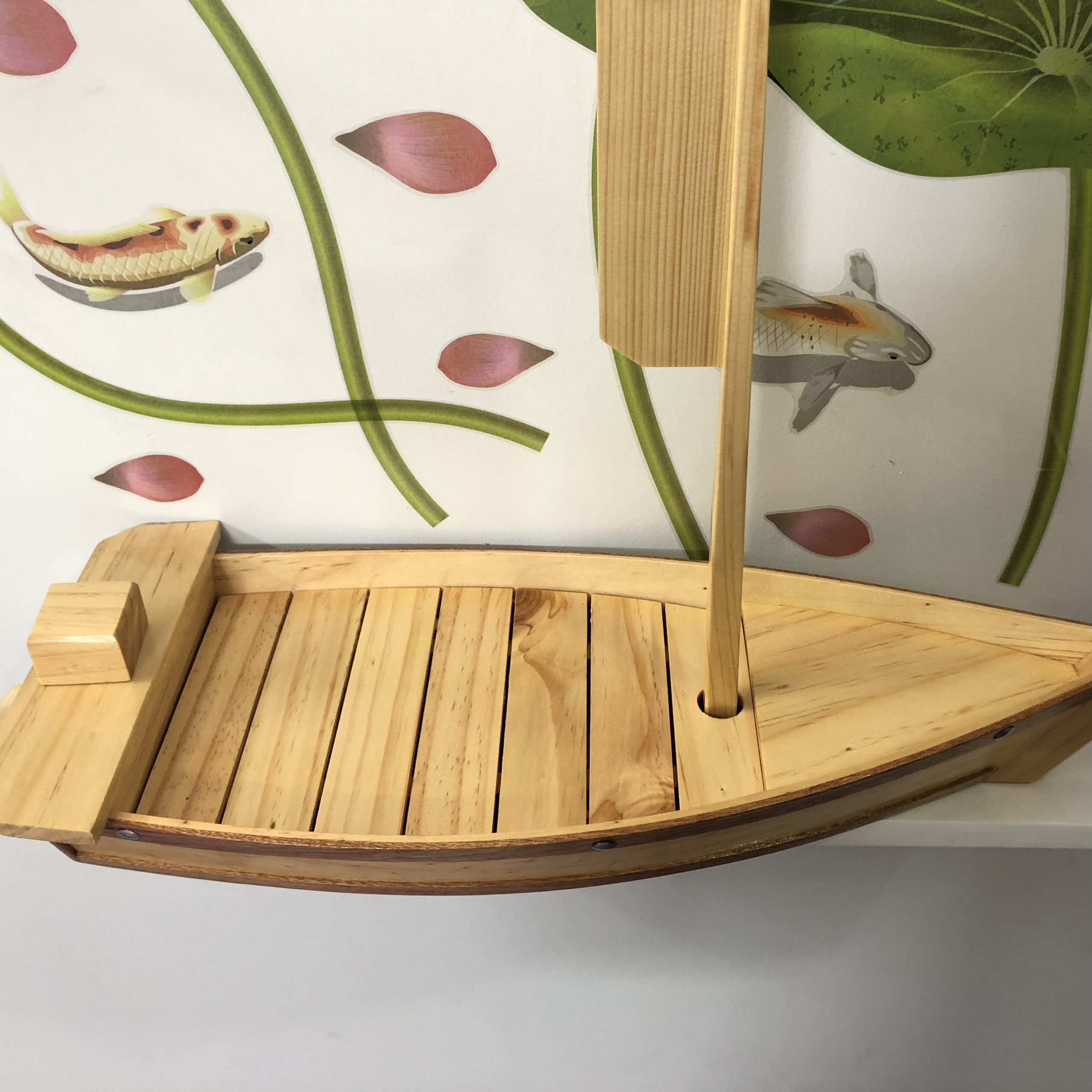 Khay gỗ đựng sushi sashimi - khay thuyền gỗ sushi thuyền để setup lẩu - Gỗ thông