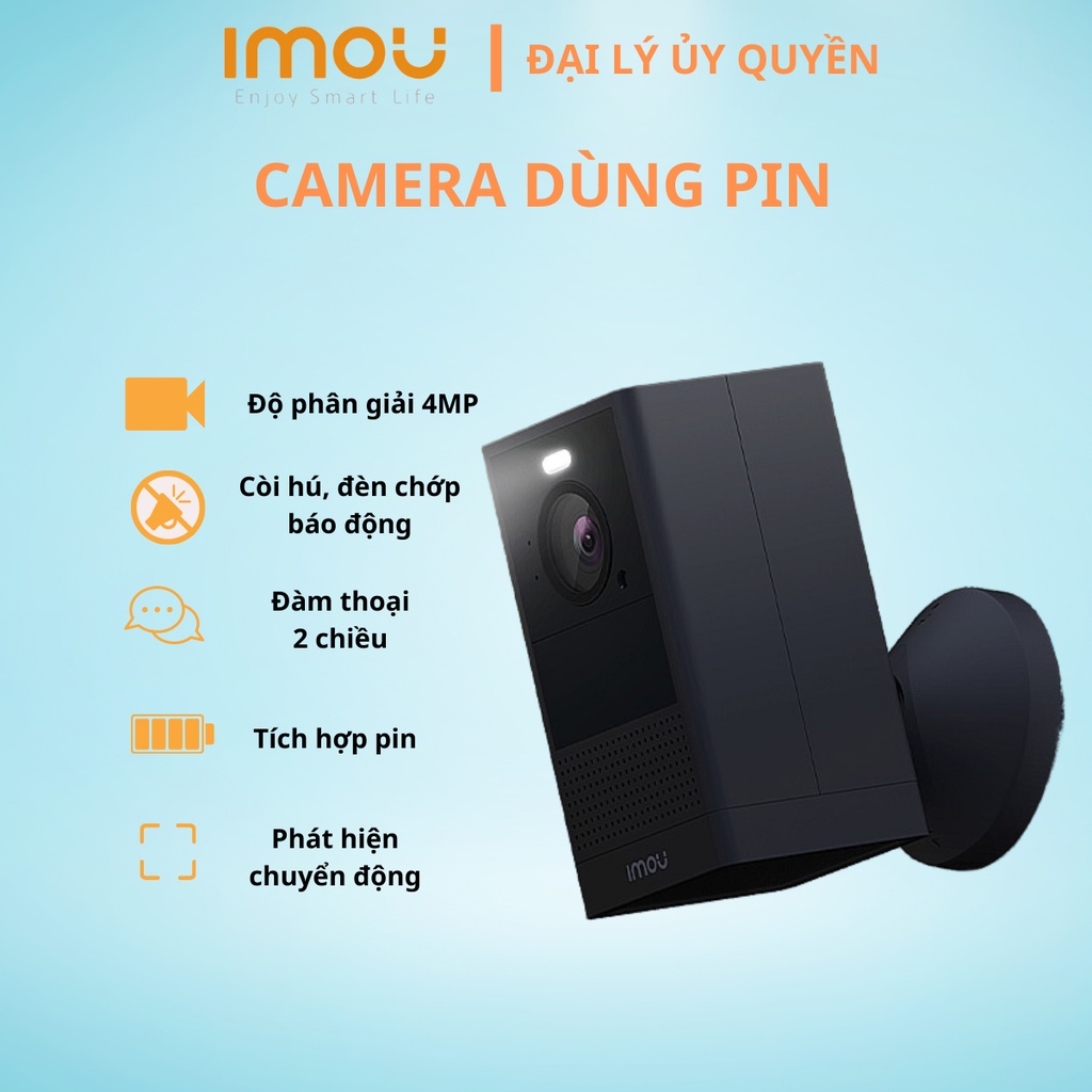 Camera Dùng Pin Sạc Wifi IMOU Cell 2 B46LP Thông Minh Phân Giải 2K - Hàng chính hãng