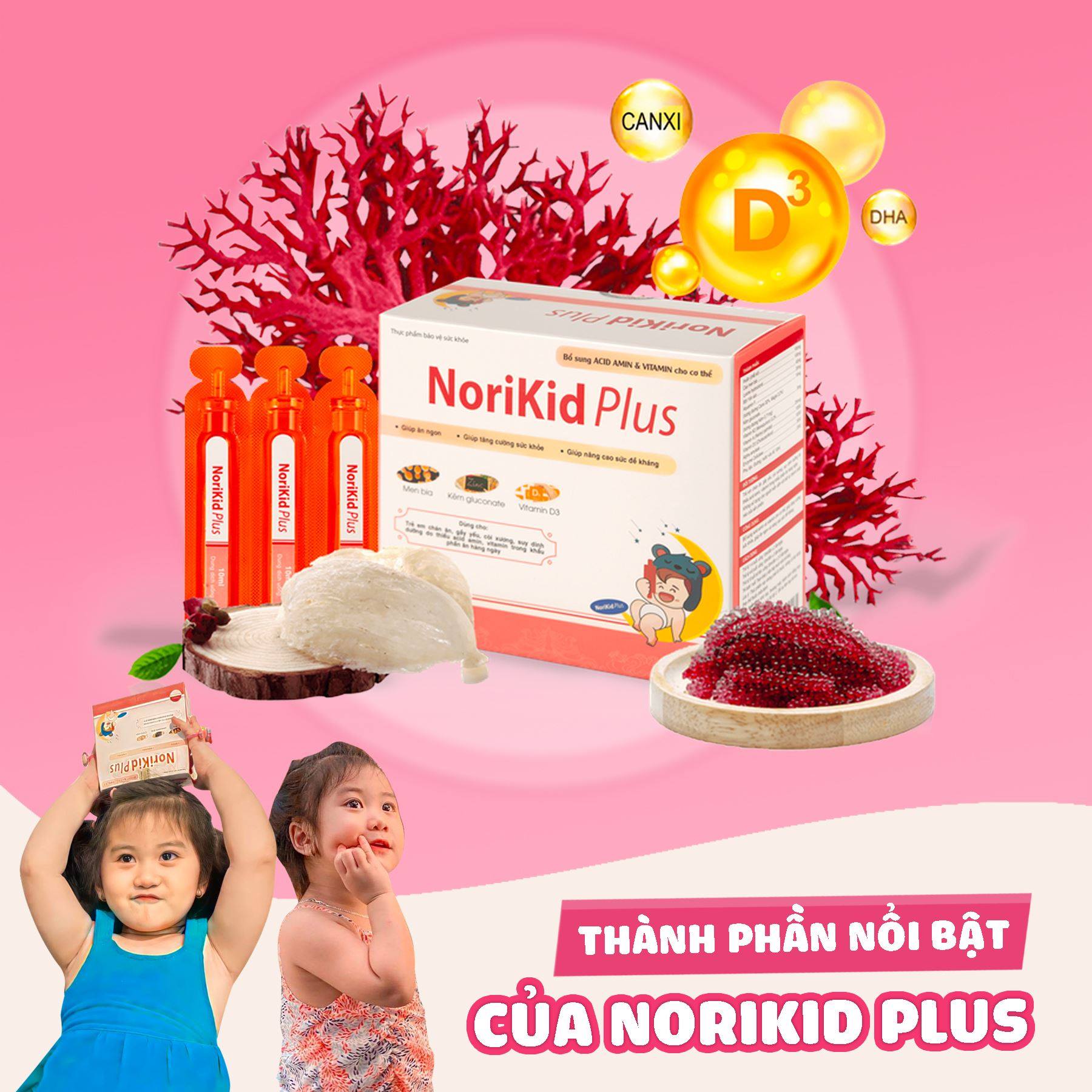 COMBO MUA 3 + QUÀ TẶNG 1 HỘP NORIKID PLUS