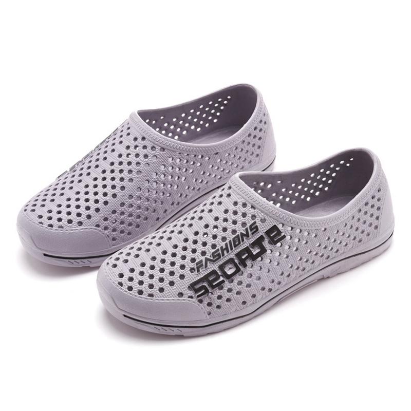 Mùa Hè Giày Đi Bộ Nam Chống Trượt Ngoài Trời Giày Sandal Nam Mềm Thoáng Khí Aqua Giày Nhanh Khô Dép Đi Biển Cho Sông Ngày Lễ Color: Dark Khaki Shoe Size: 44