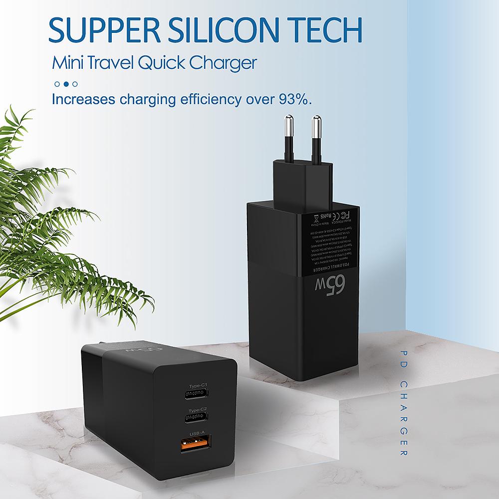 Bộ sạc nhanh du lịch mini Thích ứng với nhiều hệ thống Kích thước nhỏ hơn Trọng lượng nhẹ