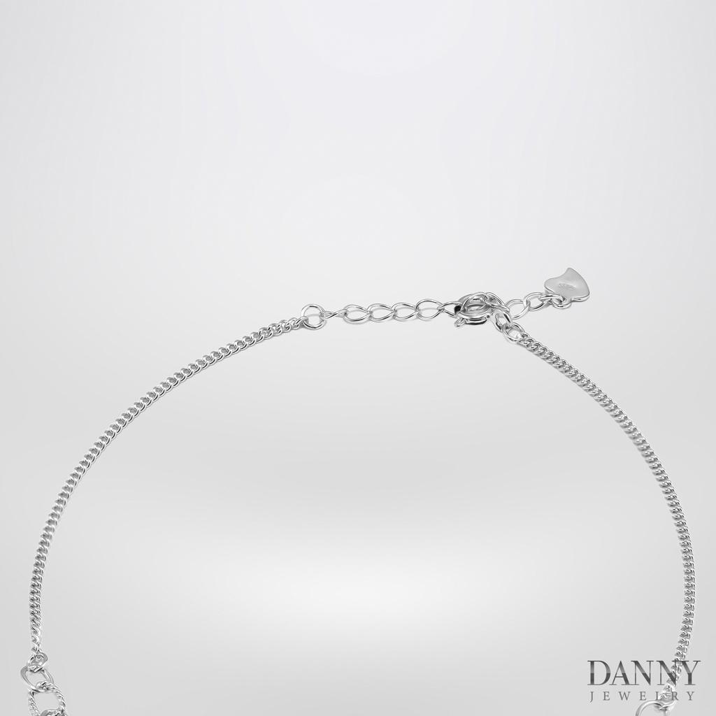 Lắc Tay Danny Jewelry Bạc 925 Xi Rhodium Hoạ Tiết Tim LACY369