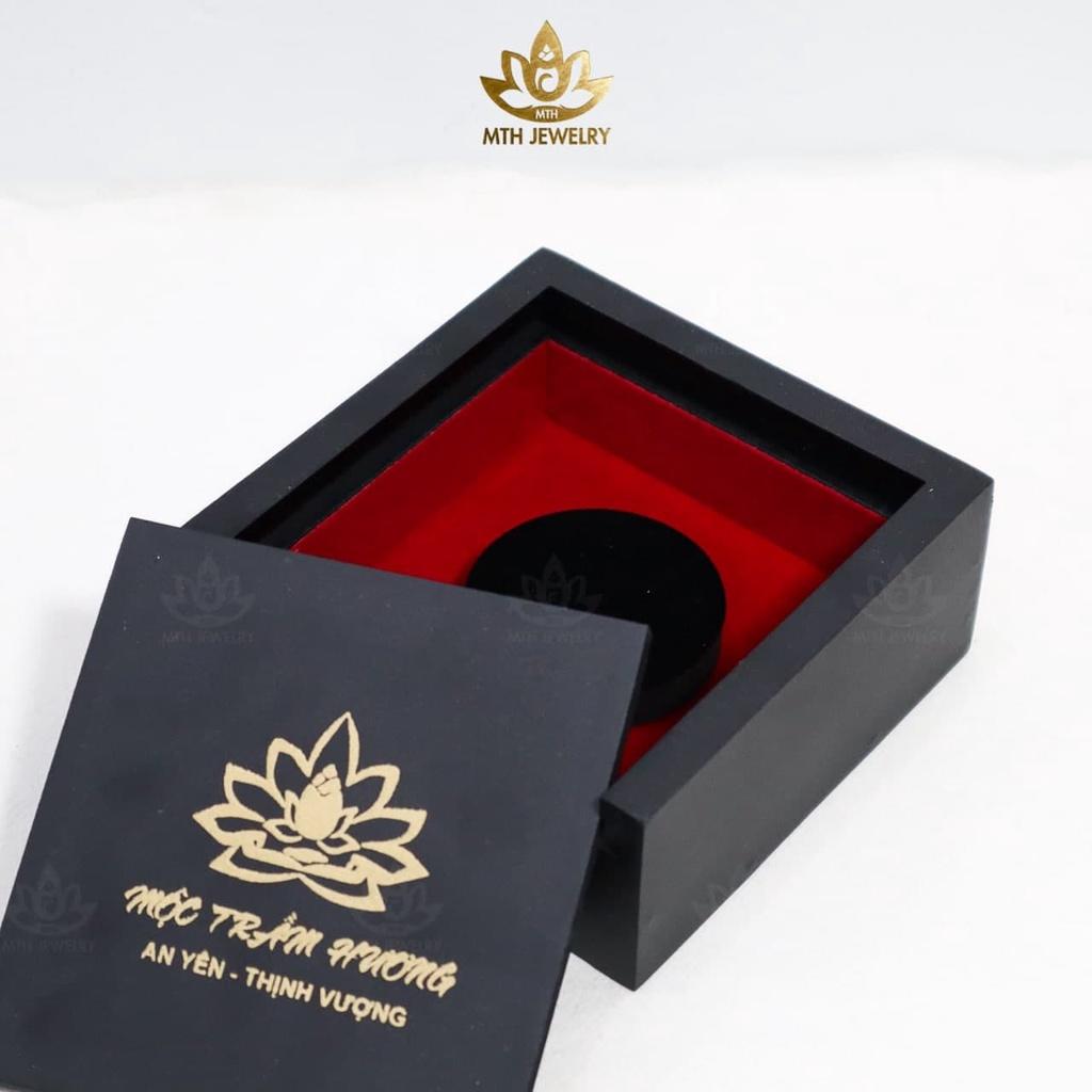 Hộp Gỗ Đen Cao Cấp Mộc Trầm Hương Đựng Vòng, Đồ Phong Thủy Sang Trọng - Quà Tặng
