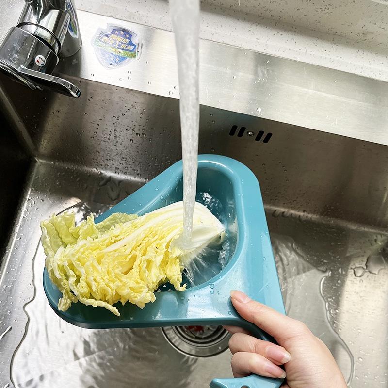 Giỏ lọc rác bồn rửa chén hình tam giác - Giỏ gác bồn rửa bát lọc nước thông minh