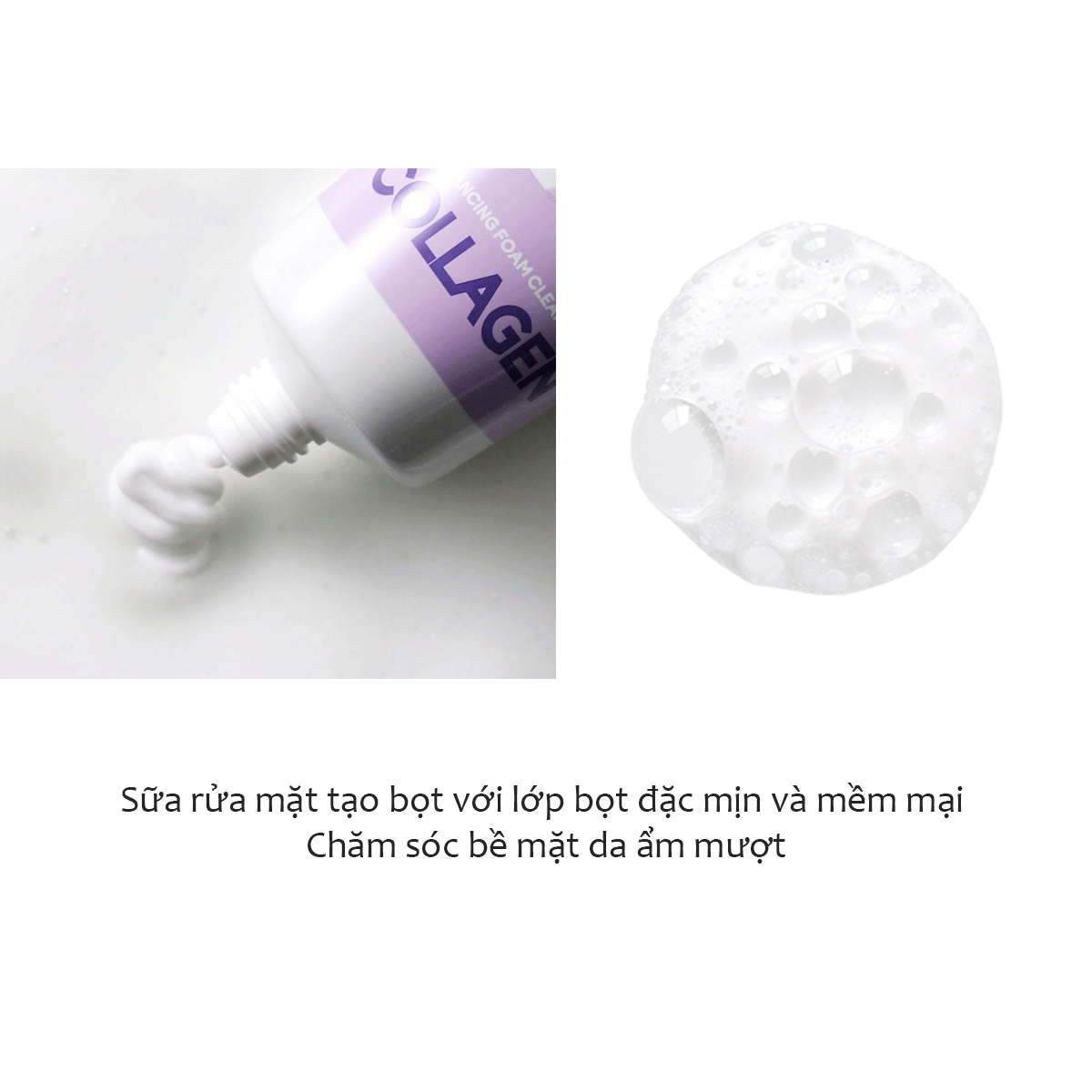 Sữa rửa mặt tạo bọt Collagen Làm Sạch, Sáng Da Tenzero Balancing Foam Cleanser Collagen 100ml