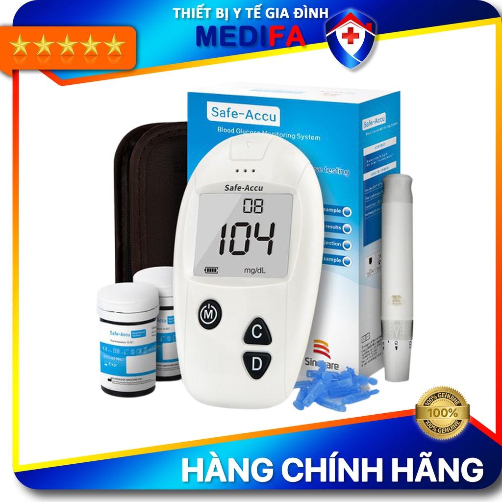 Máy Đo Đường Huyết Sinocare Safe-Accu Chính Hãng, Bảo Hành Trọn Đời, Kèm Bút Chích Máu, 25 Que &amp; 25 Kim