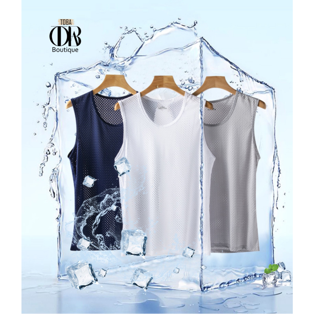 Áo ba lỗ Tank Top Lụa Lưới TOBA Boutique Siêu Mát Lạnh, nhanh khô thoáng khí thông hơi mặc nhà, tập gym, tập thể thao TB3LO1