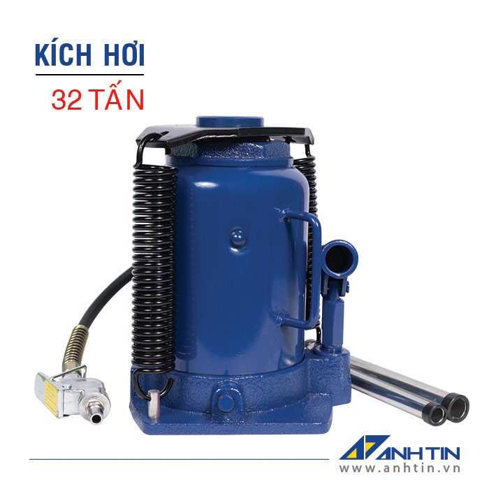 Kích hơi 32 tấn | Kích thủy lực dùng hơi | Con đội hơi 32 tấn | Cao 260mm | Chiều cao nâng 155mm