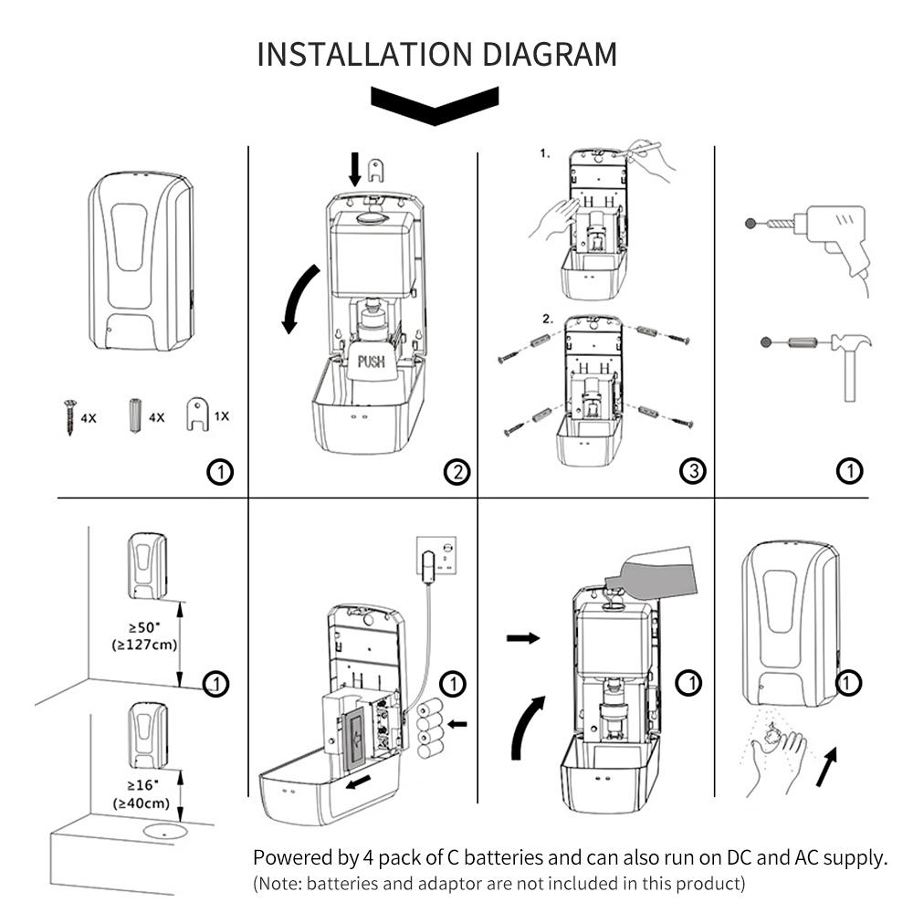 Máy xịt rửa tay vệ sinh cảm biến tự động