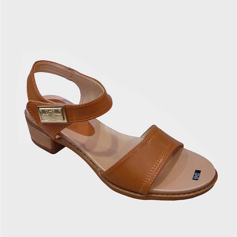 Giày Sandal Nữ Cao Gót HÀ NAM Da Bò Thật Cao Cấp 4cm DNU2092c